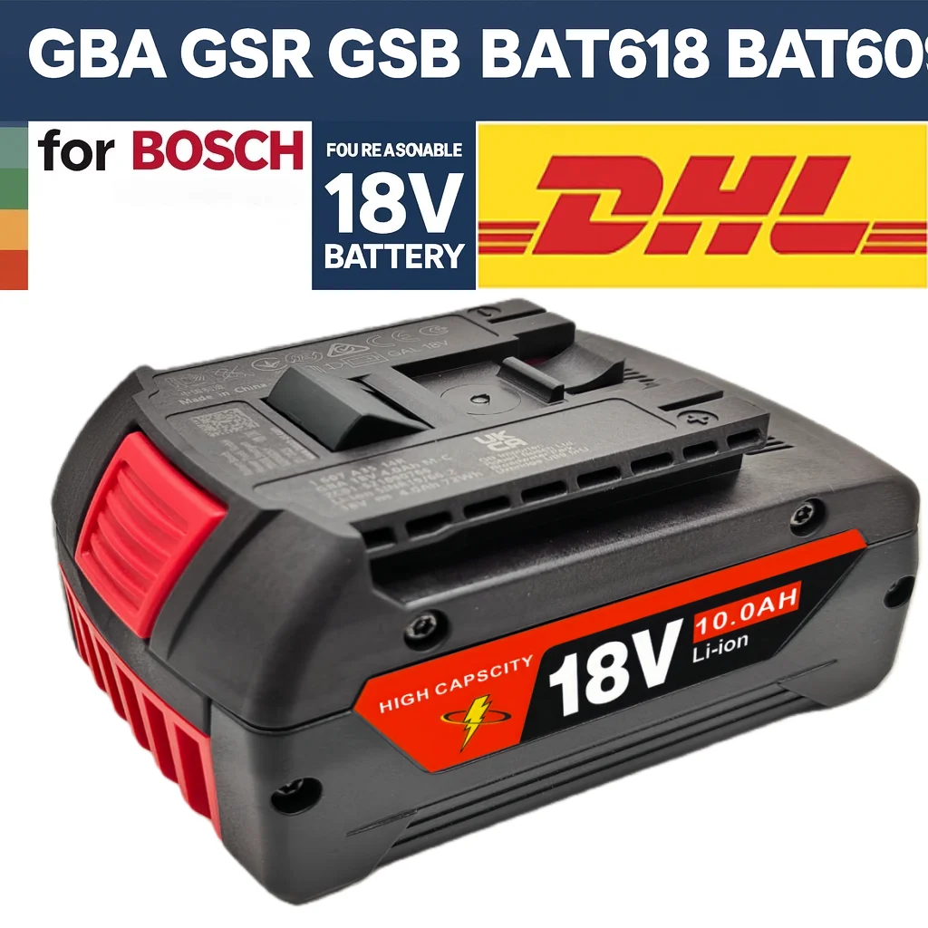 Originální dobíjecí baterie pro elektrické nářadí Bosch 18V 6,0Ah pro GBH GDR GSR DDS180 BAT614G (KC) Náhradní lithium-iontová baterie