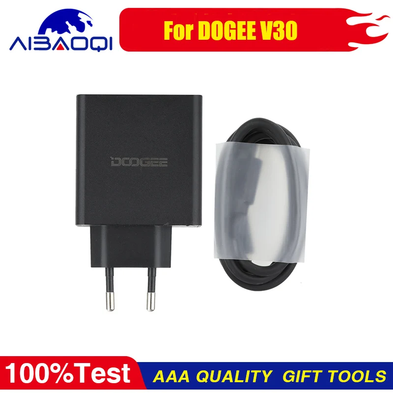 XUNQIYI 100% originální nabíječka DOOGEE V30 nový oficiální adaptér pro rychlé nabíjení + USB kabel datová linka nabíječka