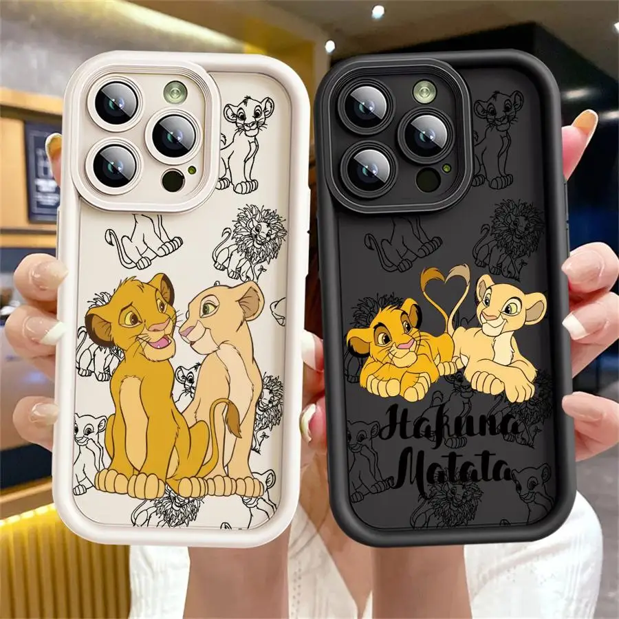 Roztomilý silikonový kryt na telefon s motivem lvího krále a Disney pro Apple iPhone 16 13 15 Pro Max 14 13 Pro 11 12 14 15 Plus, nárazuvzdorný, pro iPhone 11 12 14 15 Plus