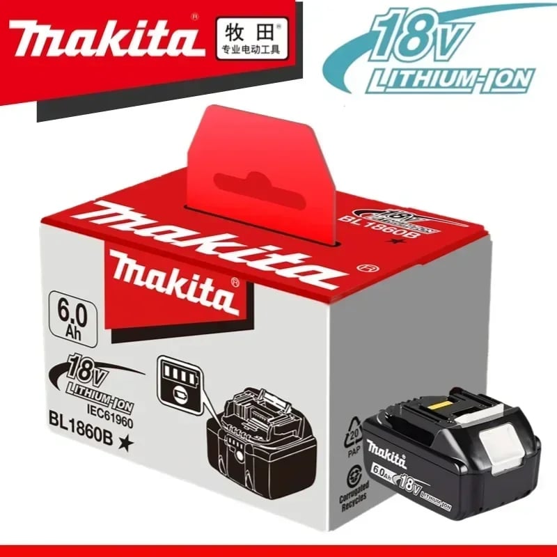 100% NOVÁ originální baterie Makita 18V 6,0Ah, pro Makita BL1830 BL1830B BL1840 BL1840B BL1850 BL1850B modelové baterie pro elektrické nářadí