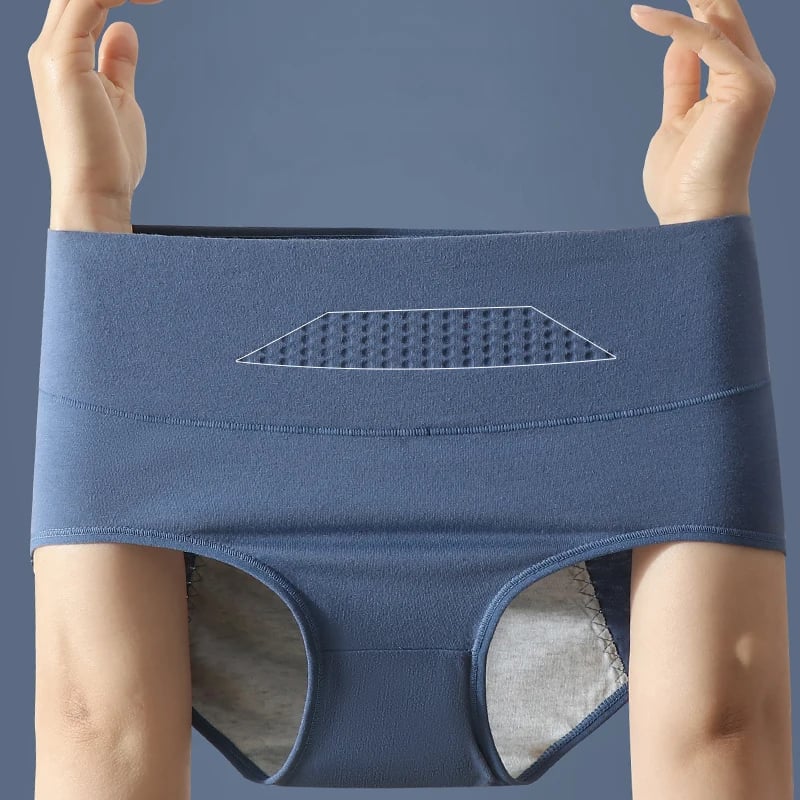 Dámské menstruační kalhotky s vysokým pasem, rozšiřující menstruační kalhotky, nepropustné fyziologické spodní prádlo, bavlna, plus velikost L-4XL