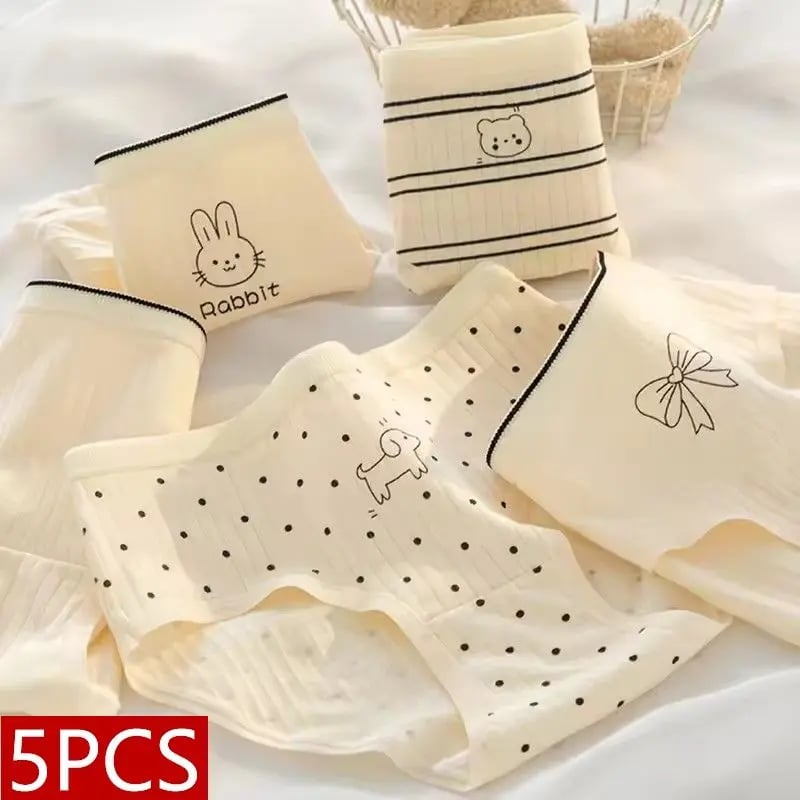 Sada dámské spodní prádlo bavlněné kalhotky sexy kalhotky pro ženy intimní kalhotky prodyšné kalhotky dívky střední pas kraťasy