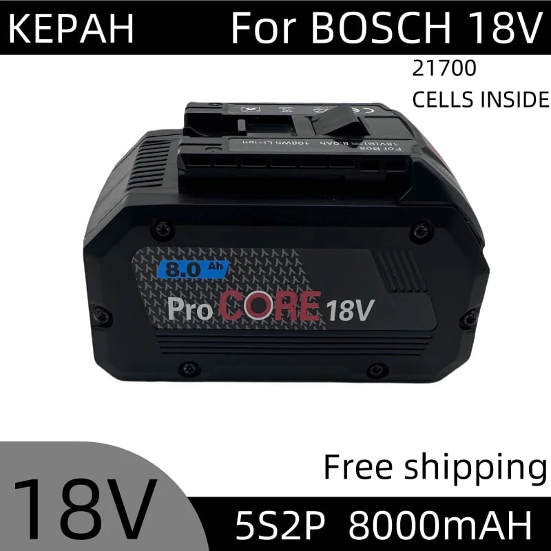 18V 8AH pro BOSCH Professional 18V 21700 Baterie ProCORE 18V Li-ion Náhrada za BAT609 BAT618 s BMS