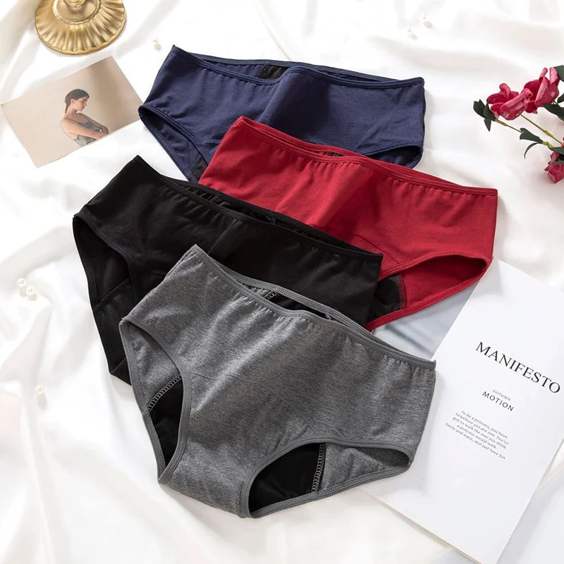 Menstruační kalhotky pro ženy, nepropustné kalhotky, bavlněné spodní prádlo, savé fyziologické spodní prádlo, menstruační kalhotky