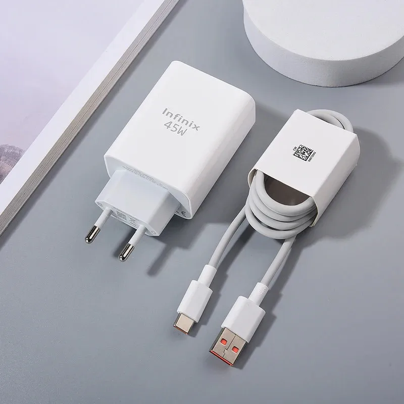Infinix 45W EU nabíječka s rychlonabíjecím adaptérem 100CM USB-C kabel pro Infinix Note 12 11 10 Pro Hot 40 30 30i Zero 30 20