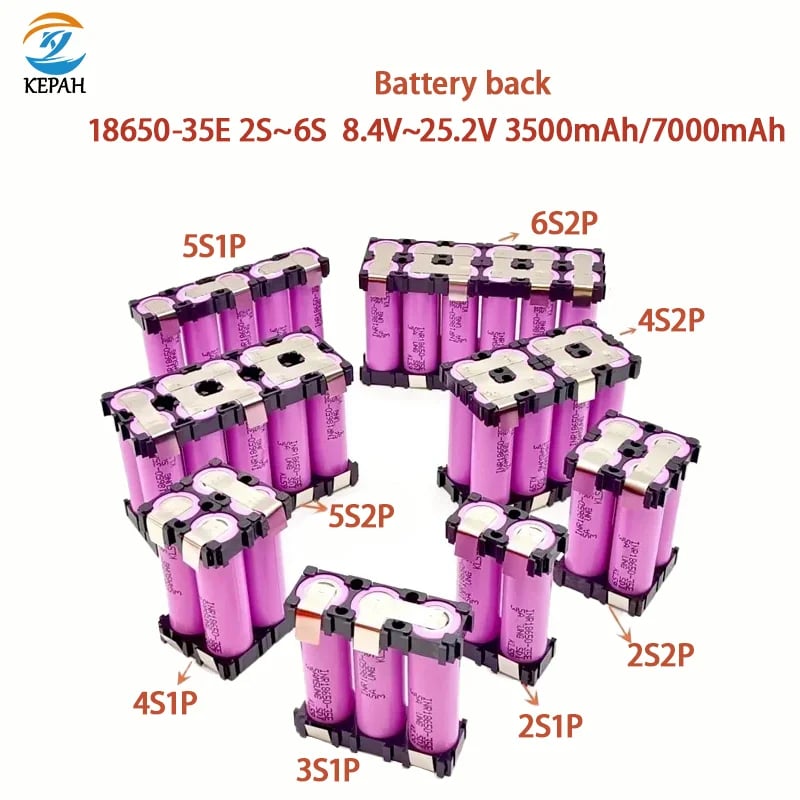 Šroubováková baterie, svářečská baterie 18650 35E, 3500 mAh/7000 mAh, 2S, 3S, 4S, 5S, 6S, 1P, 2P, 8,4 V, 12,6 V, 16,8 V, 21 V, 25,2 V