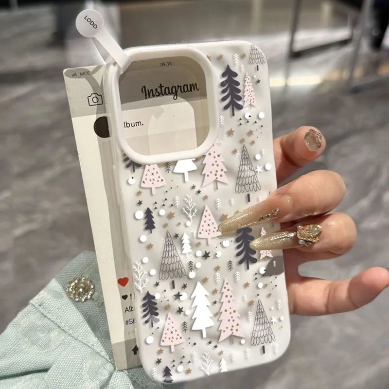 Pěkný vánoční potisk pouzdra na telefon pro iPhone 17, 17 Air 16 Pro, pouzdra pro iPhone 15, 14 Plus, 13, 12, 11 Pro Max, kryt, funda