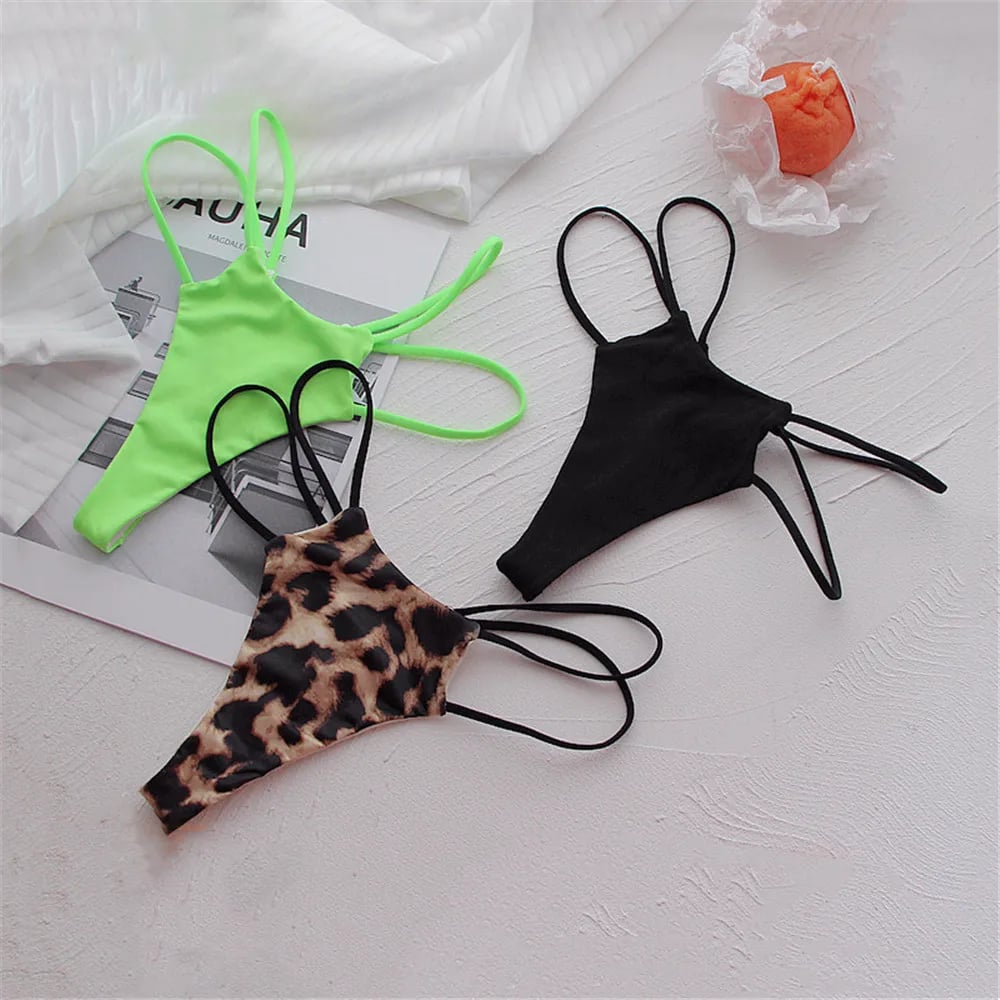 Broskvové zadečky tenký pás nízký pas bezešvé tanga spodní prádlo pokušení sexy tangá ženské leopardí tisk spodní prádlo