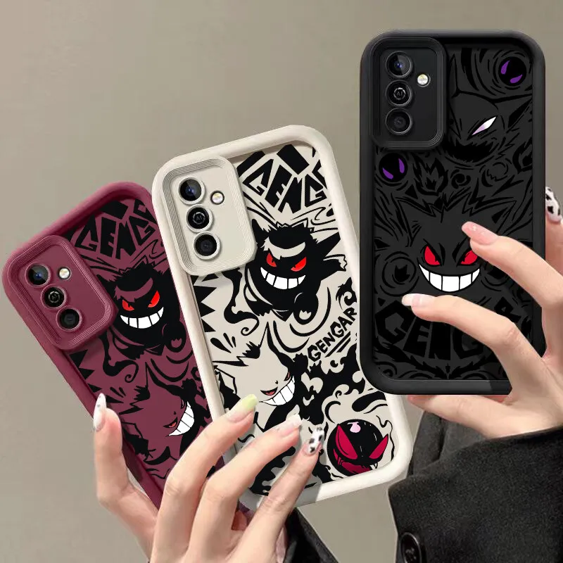 Luxury Pokemon Gengar Phone Case for Samsung Galaxy A56 A17 A15 A16 A55 A54 A26 A36 A34 A35 A14 A07 A06 A25 A24 A52 A33 5G A32