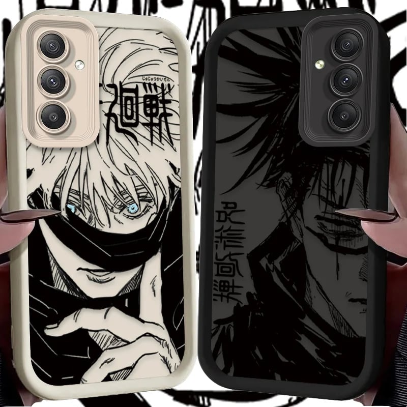 Silikonový kryt s motivem anime Jujutsu Kaisen pro Samsung Galaxy S24 S23 S22 S21 Ultra Plus FE A54 A34 A14 A73 A53 A33 5G