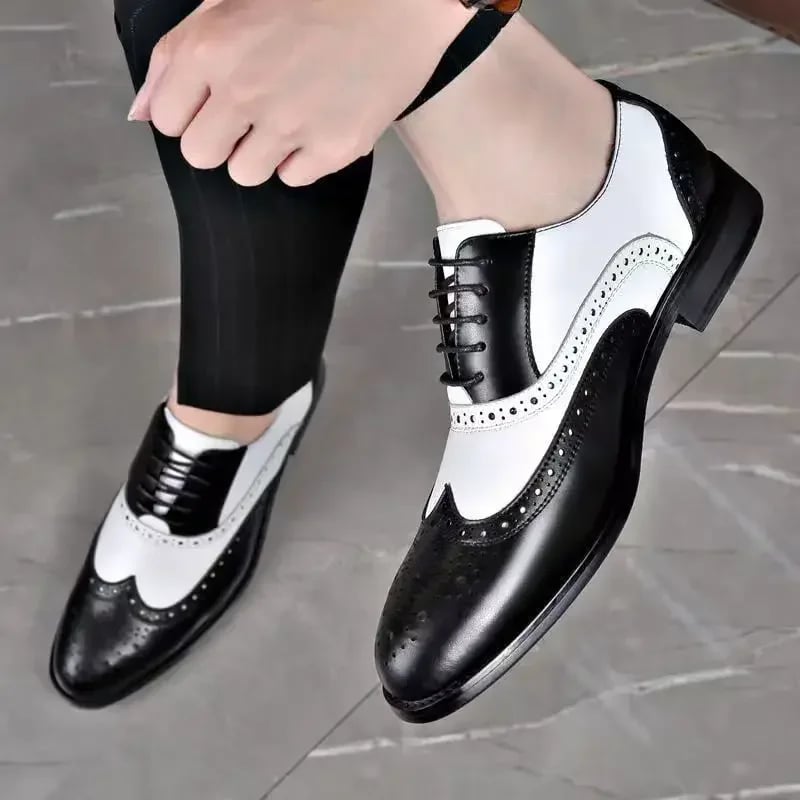 Pánské formální šněrovací boty úzká špička business casual pohodlné pro svatbu velikosti plus