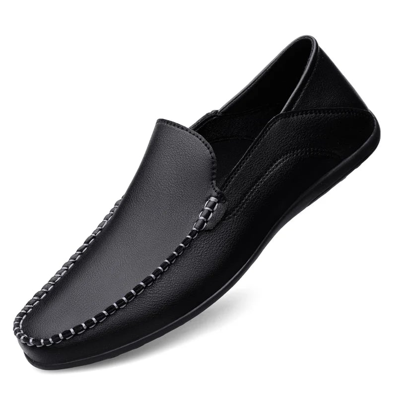 Pánské kožené mokasíny Slip-on loafers Italské prodyšné boty 46 47
