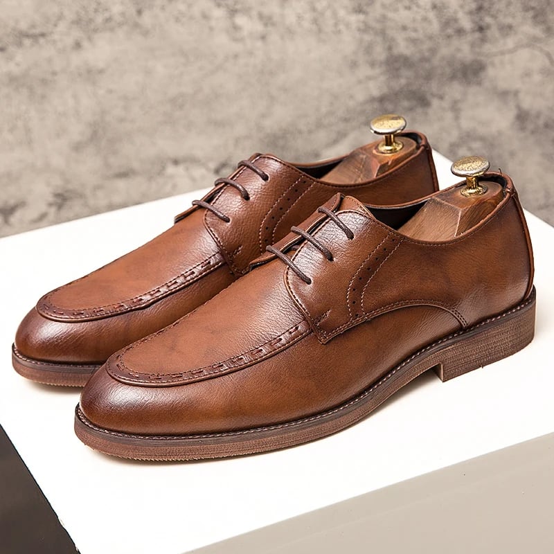 Pánské formální kožené boty vysoké kvality pro byznys a svatby britský styl brogue loafers