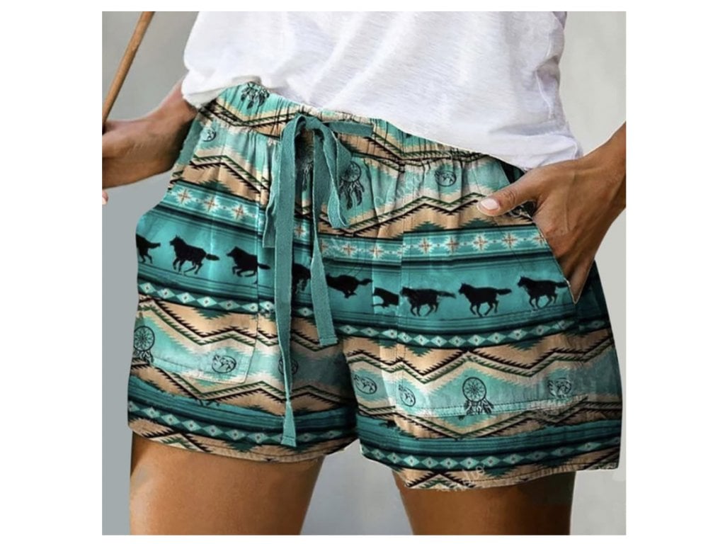 Dámské volné šortky Plážové modré