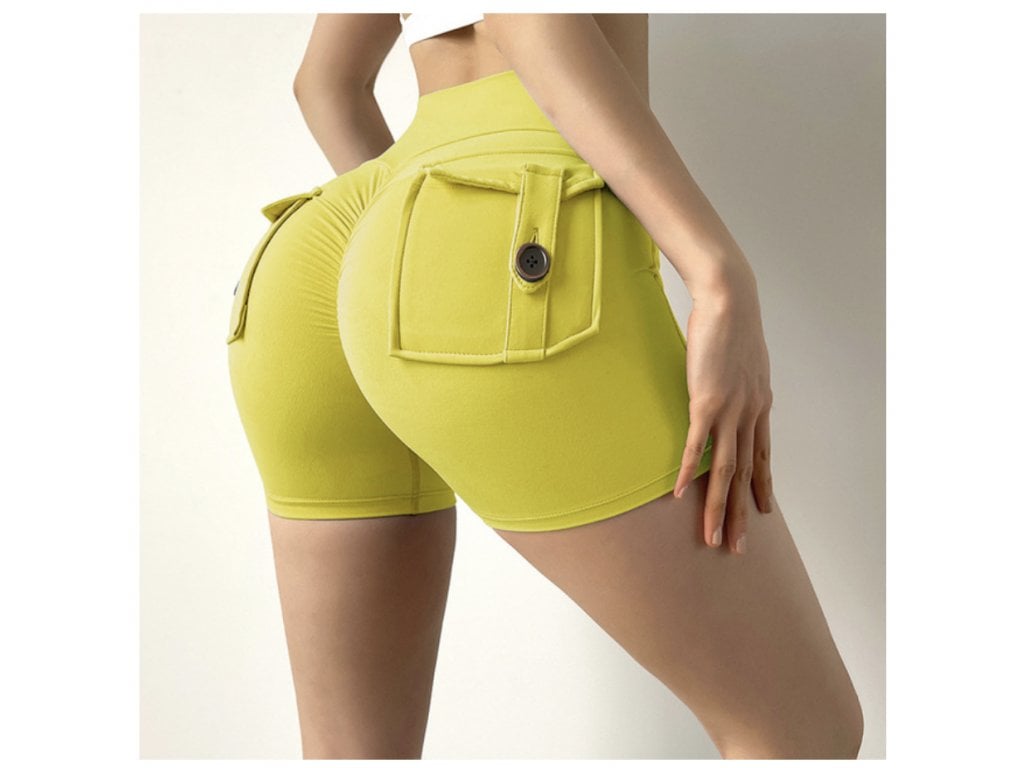 Ženy Sportovní šortky Fitness žluté