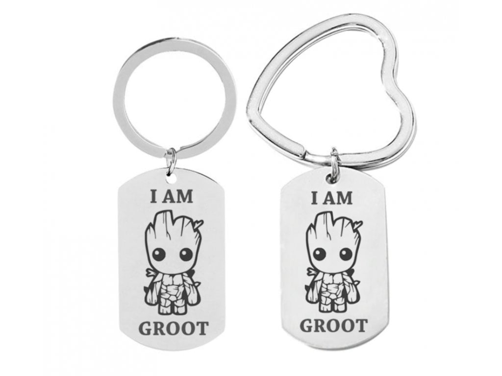 Módní klíčenka Groot Titanová ocel