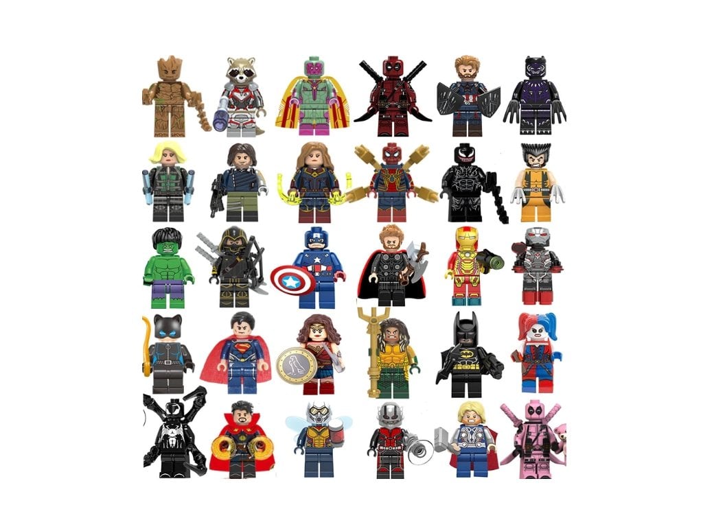 Stavebnice panáčci Avengers Superhrdinové 30 kusů