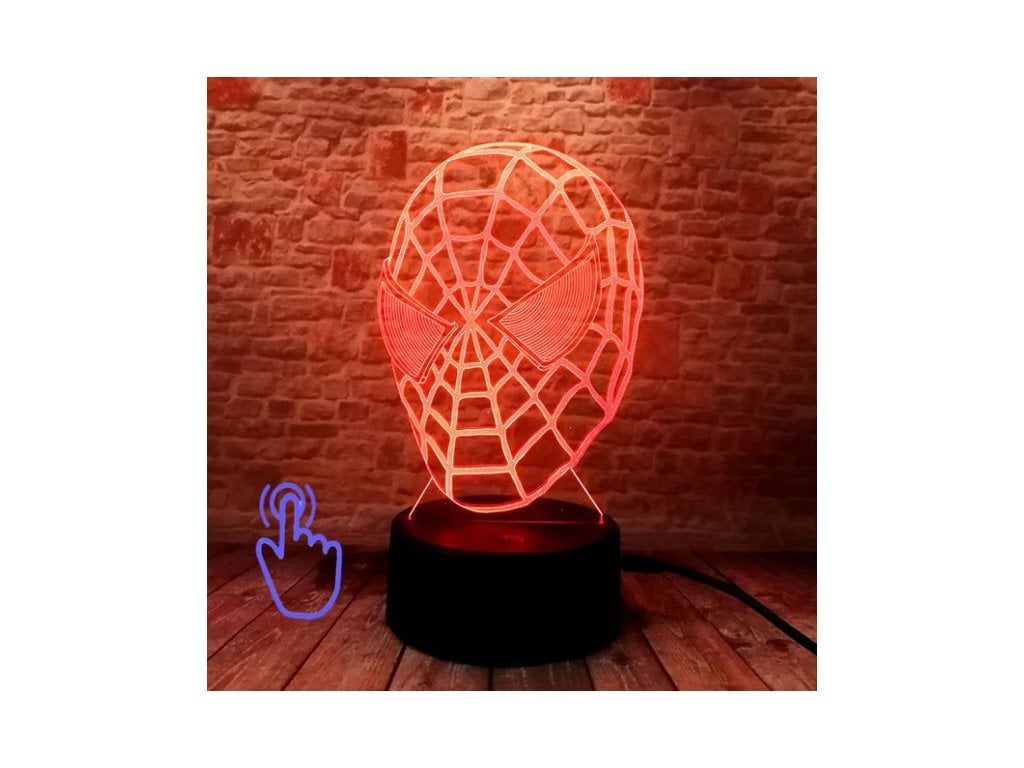 Noční LED Světlo Spiderman maska