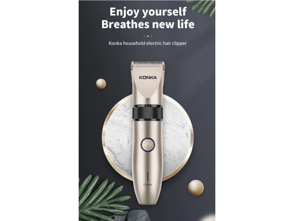 Strojek na vlasy KONKA zlatý