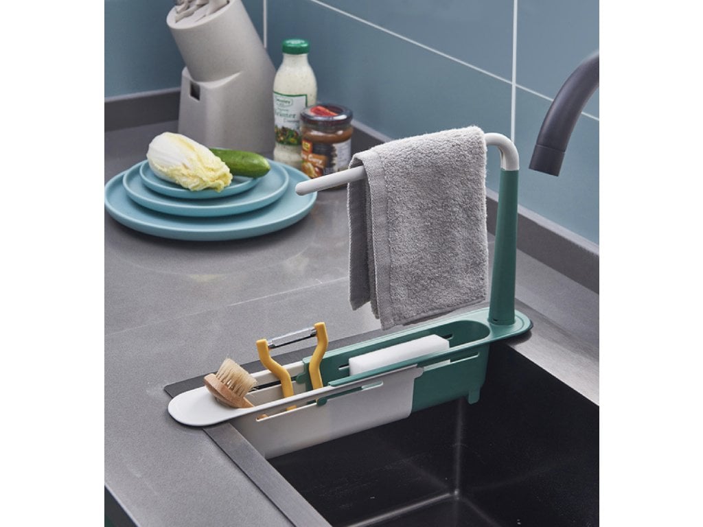 Teleskopická polička na dřez Organizér Držák 4 barvy