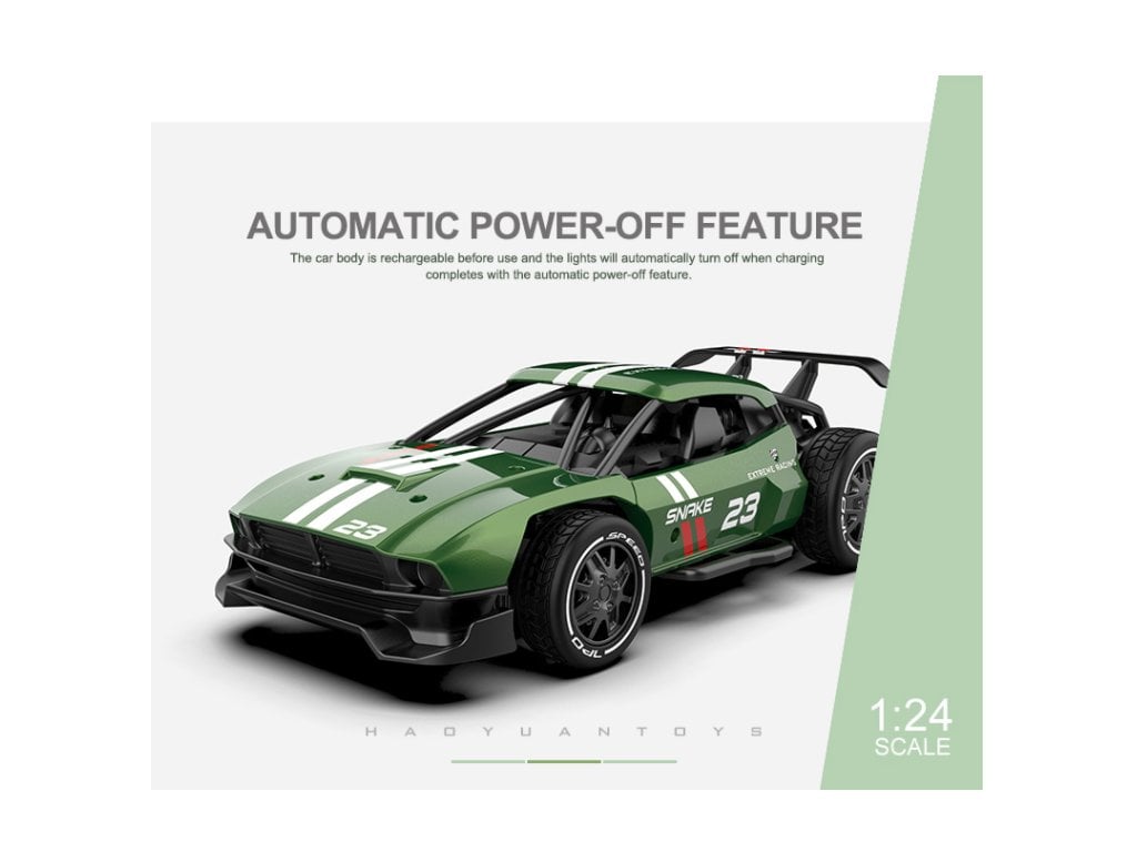 RC kovové auto na Dálkové ovládání závodní zelené