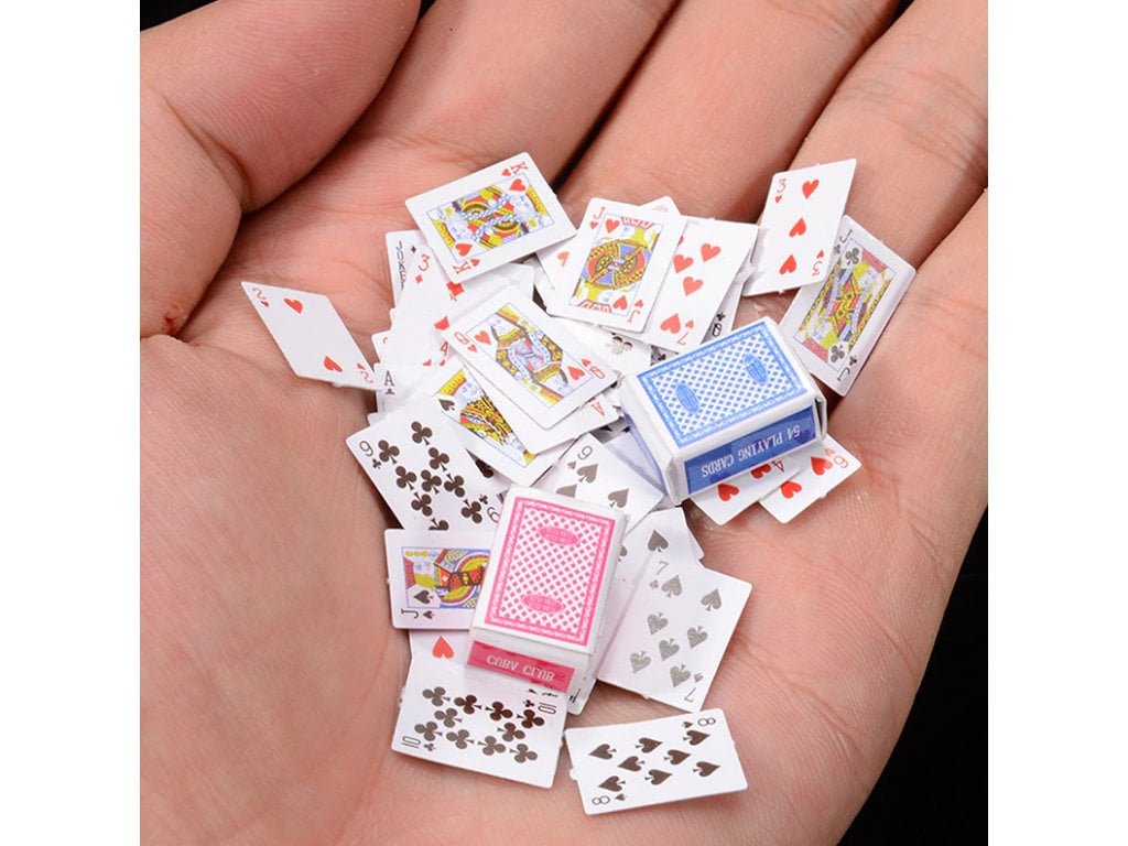 Miniaturní poker Hrací karty 1:12