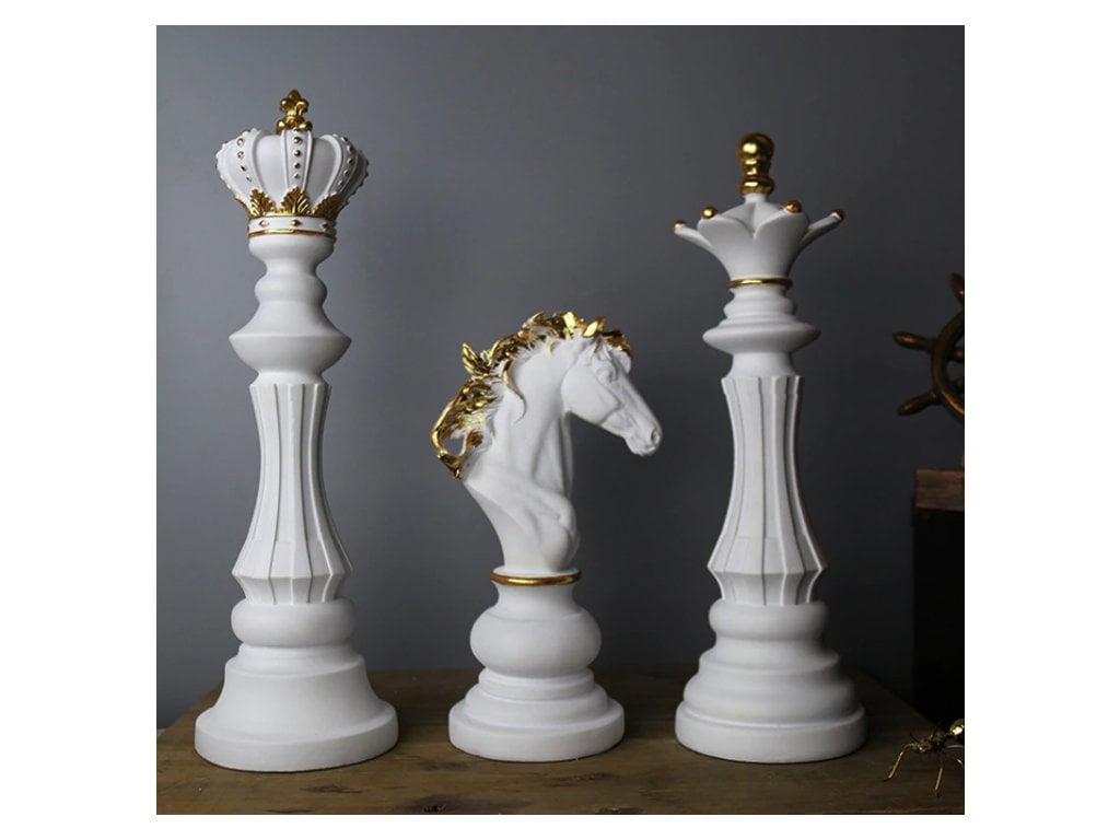 Šachové figurky Pryskyřice moderní ozdobné figurky