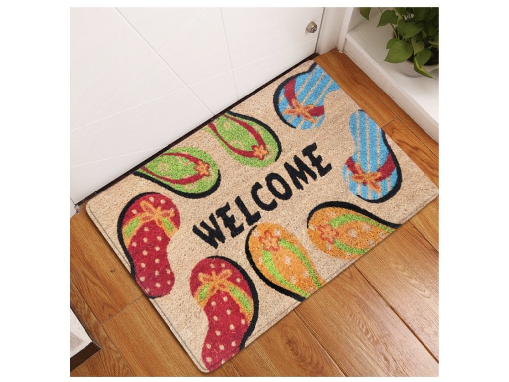 Rohožka Vstupní Vítejte Květiny žabky