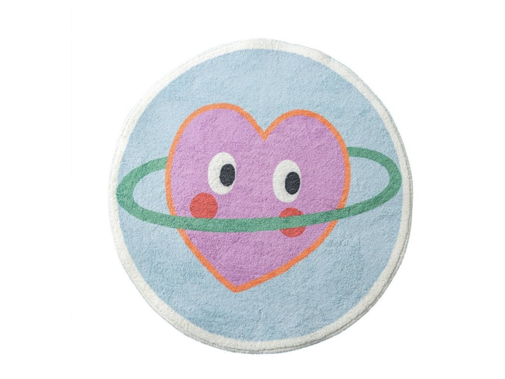 Růžový Koberec rohožka srdíčko