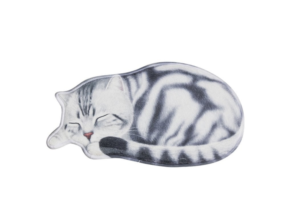 Speciálně tvarovaná podložka kočka bílá