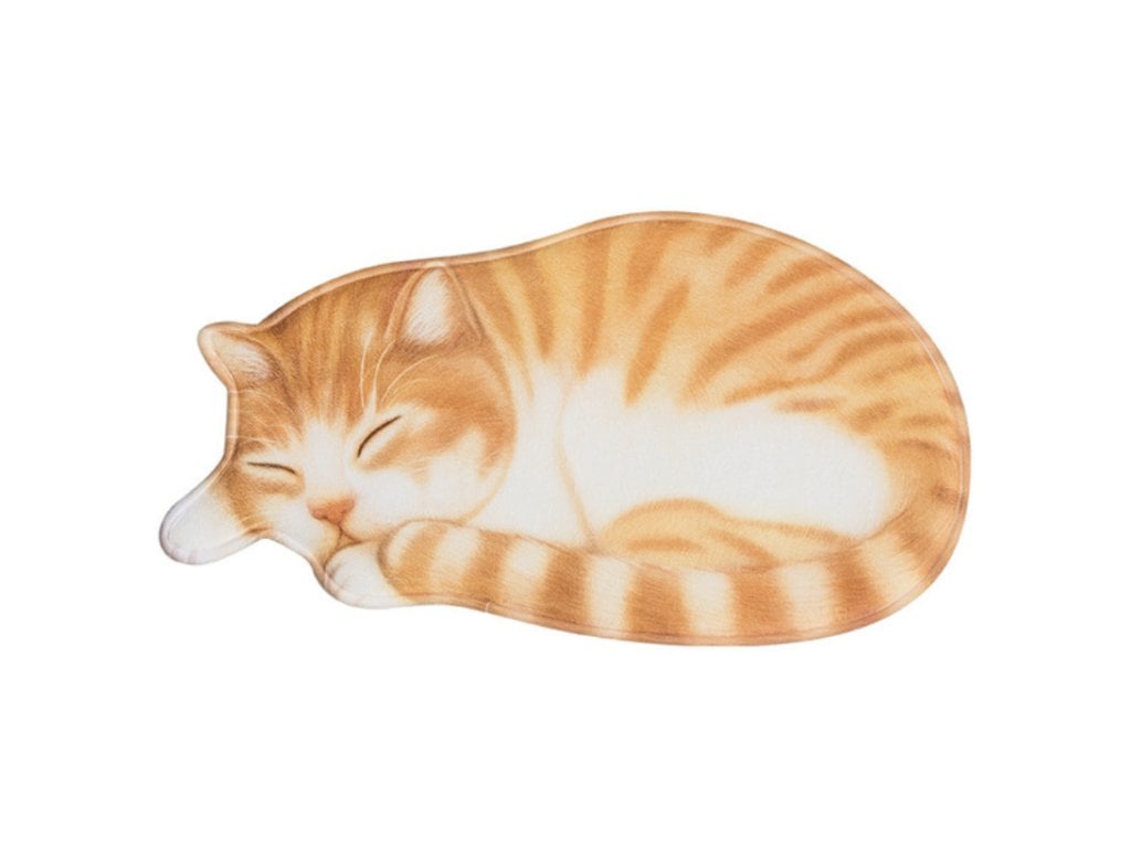 Speciálně tvarovaná podložka kočka oranžová