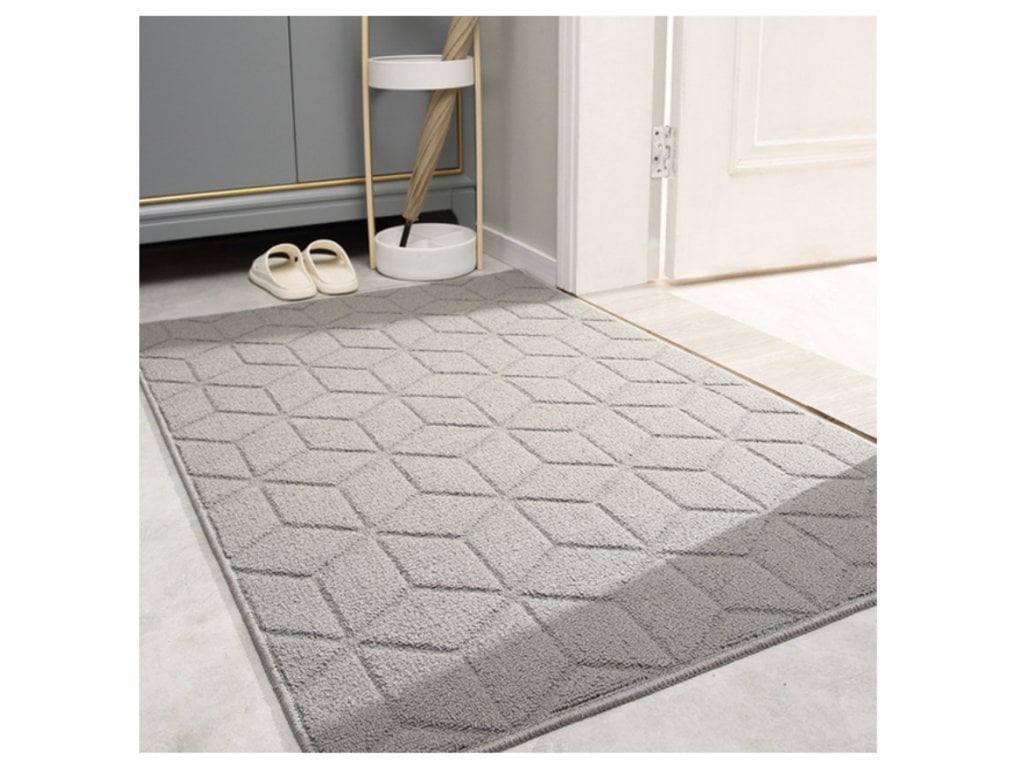 Vstupní dveře Podlahová rohož Rohožka šedá geometrie