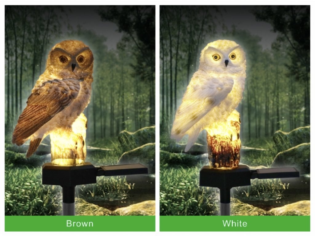 Solární sova Venkovní LED lampa