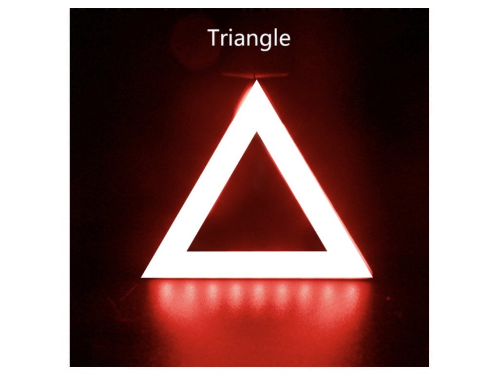 Zadní světlo na kolo s více režimy svícení USB trojúhelník