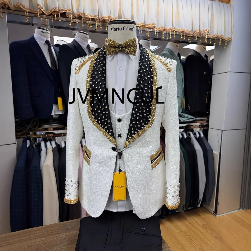 Pánská prémiová ručně vyráběná svatební souprava - Formální obchodní oblečení, kolekce 3 dílů