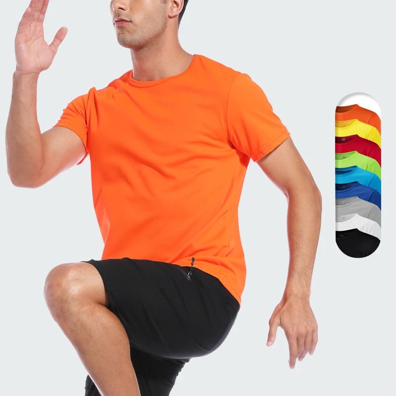 Rychleschnoucí sportovní tričko unisex prodyšné sportovní tělocvična běh fitness top s krátkým rukávem
