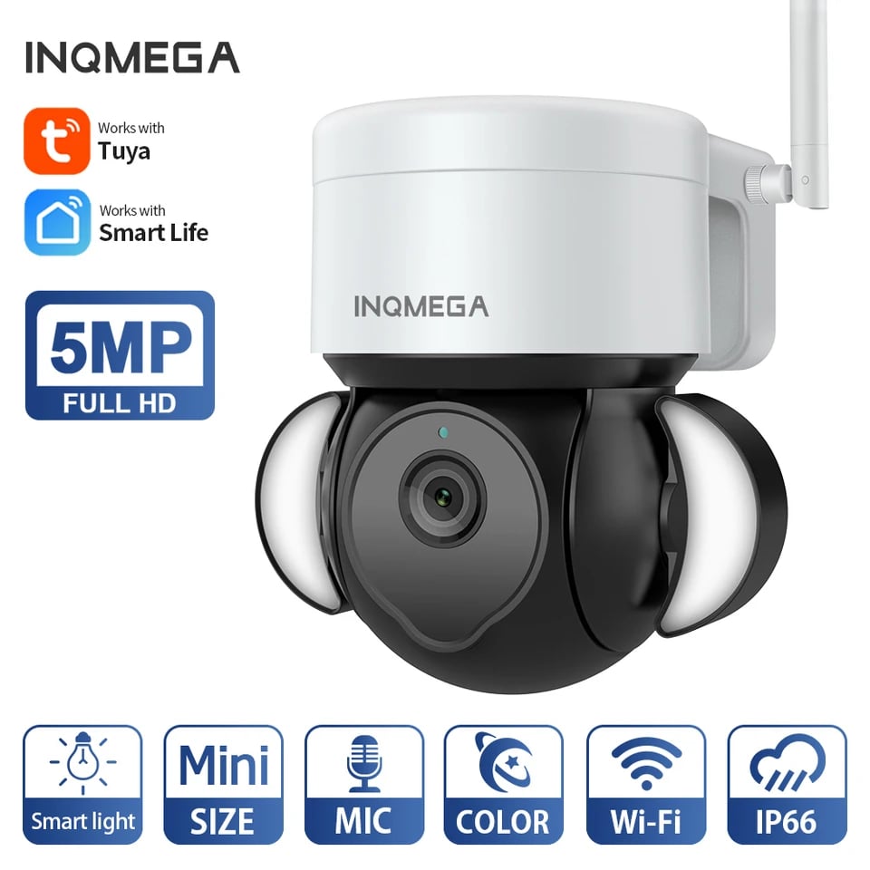 5MP WiFi bezpečnostní kamera venkovní PTZ noční vidění inteligentní sledovací kamera s reflektorem