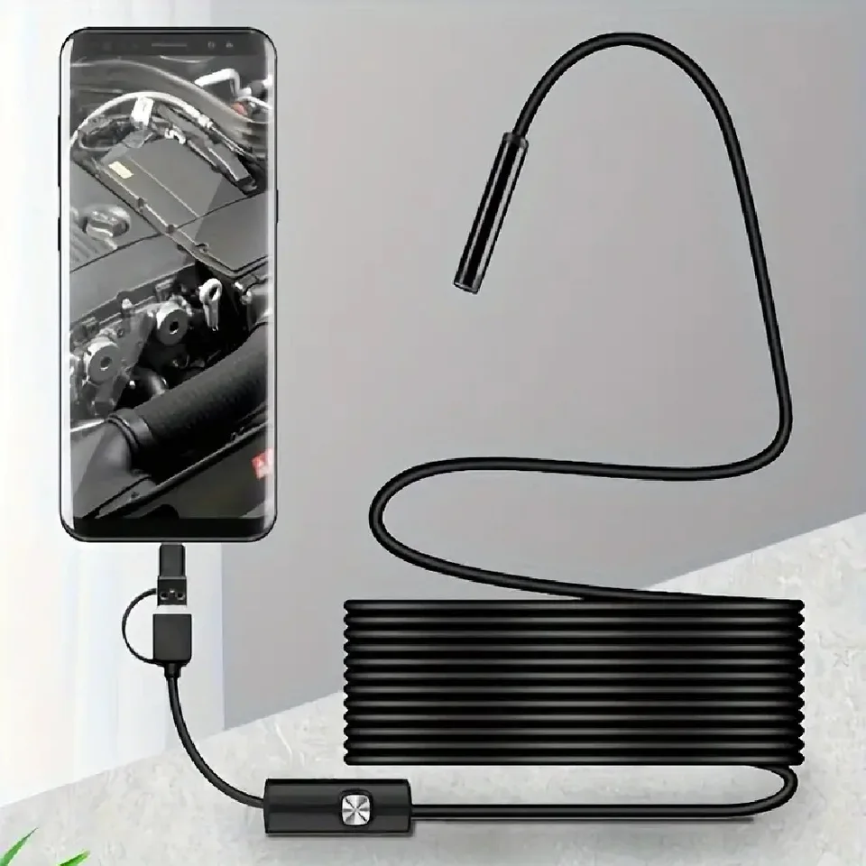 8mm USB endoskopická kamera 1080P HD vodotěsná inspekční boroskop s 8 LED flexibilním kabelem