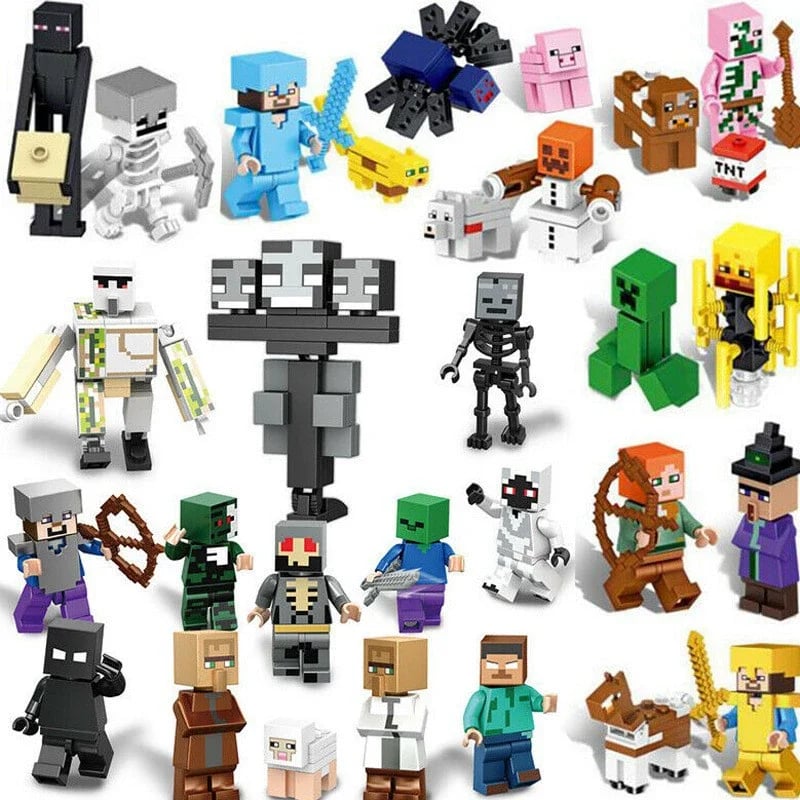 Vzdělávací sada stavebnic Minecraft - pixelová stavebnice s postavičkami pro děti