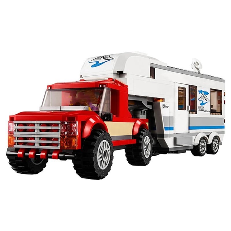Stavební bloky Pickup Truck Camper RV Set 344 dílků - Dětská vzdělávací stavebnice, dárek