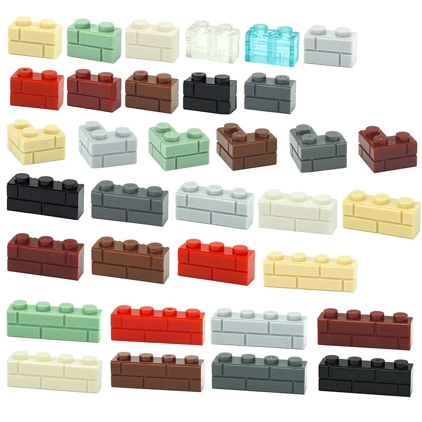 Stavební bloky pro kutily, silné cihly 1x2 1x3 1x4 L Dots, stavebnice kompatibilní s MOC Kit