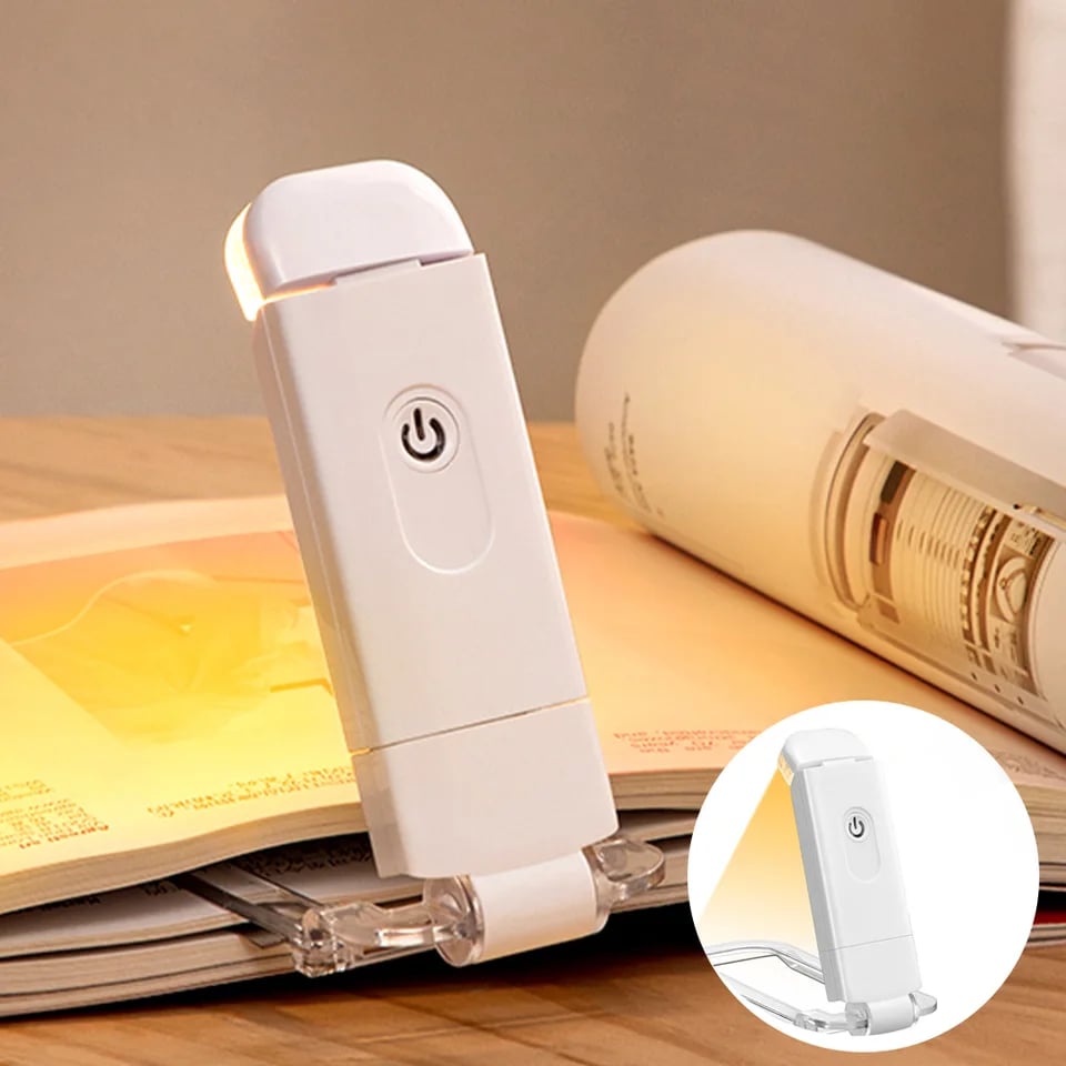 Dobíjecí USB LED čtecí světlo - Přenosné knižní světlo s klipem a ochranou očí pro noc