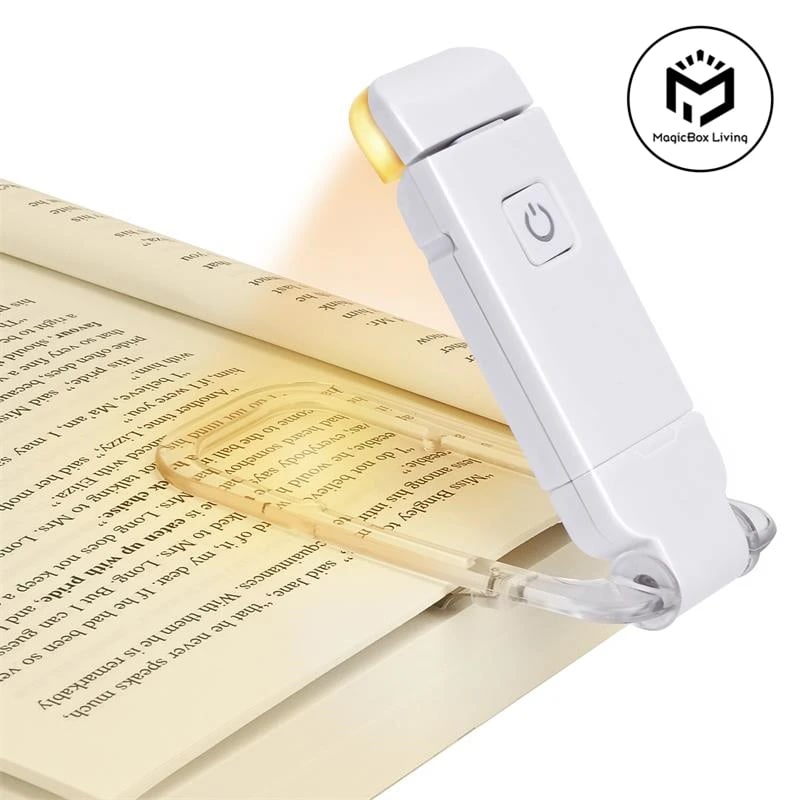 Dobíjecí USB LED čtecí světlo - Přenosné knižní světlo s klipem a ochranou očí pro noc