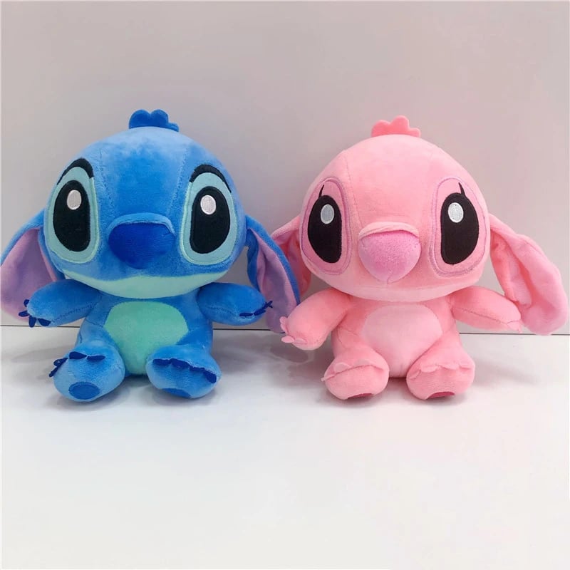 Roztomilá 20cm plyšová hračka Stitch Kawaii plněné zvíře s přívěskem, panenka, dětský dárek k narozeninám