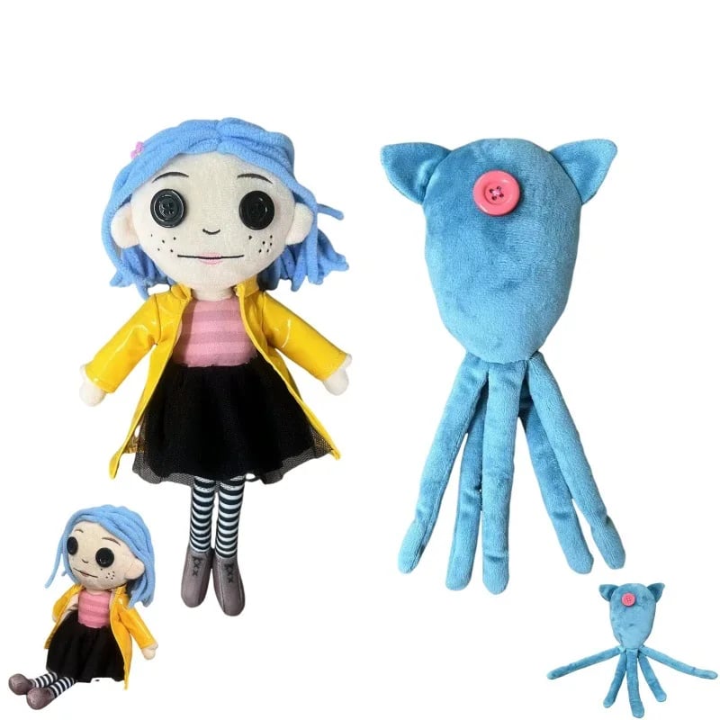 28cm plyšová panenka Coraline měkká kawaii sběratelská hračka dětský dárek k narozeninám domácí dekorace polštář