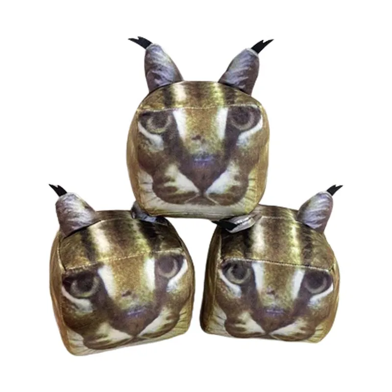 Roztomilá plyšová hračka Floppa 19cm měkká plněná kočka panenka pro děti narozeninový vánoční dárek čtvercový design