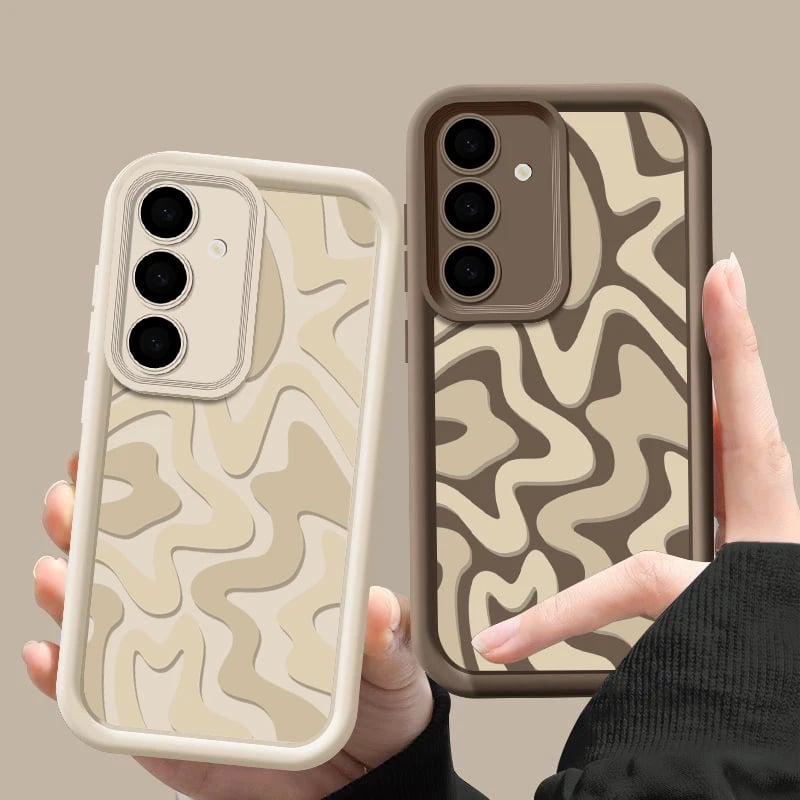 Pruhované TPU pouzdro na telefon pro Samsung Galaxy A17 A56 A16 A36 A55 A54 A15 A25 A35 S25 S24 S23 S22 kryt
