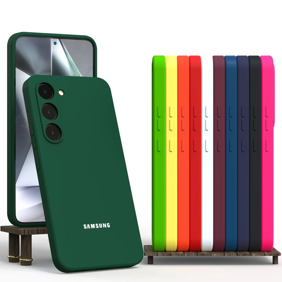 Silikonový kryt na telefon Galaxy, nárazuvzdorný, měkký zadní kryt s měkkým povrchem pro S24 S23 S22 S21 S10 A55 A54 A35