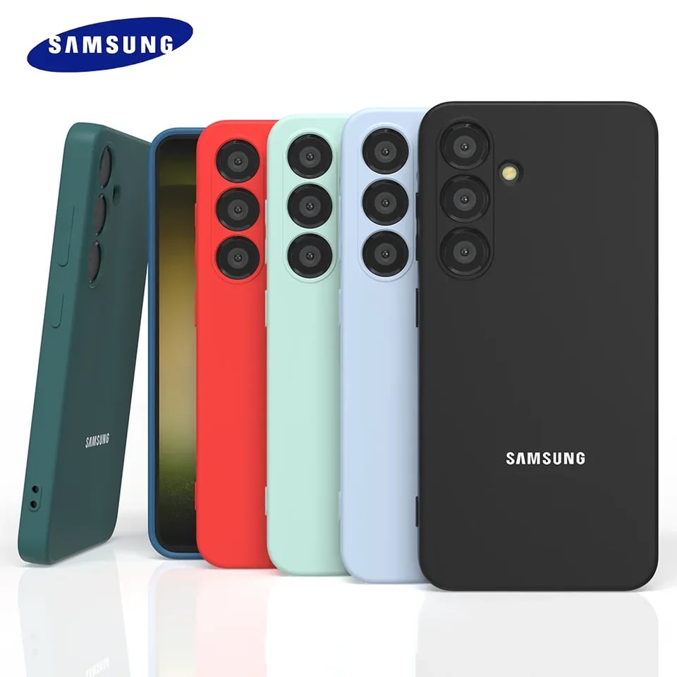 Silikonový kryt na telefon s tekutým povrchem, nárazuvzdorný, měkký, pro Galaxy S25 S24 S23 S22 S21 Plus Ultra