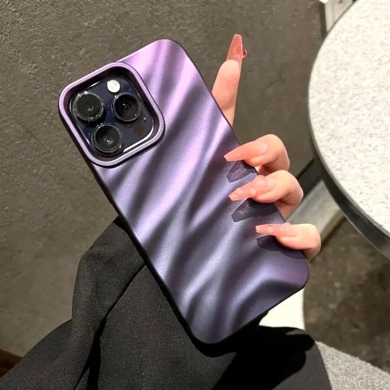 Měkký silikonový kryt s vlnitým vzorem pro iPhone, nárazuvzdorný nárazník pro všechny modely